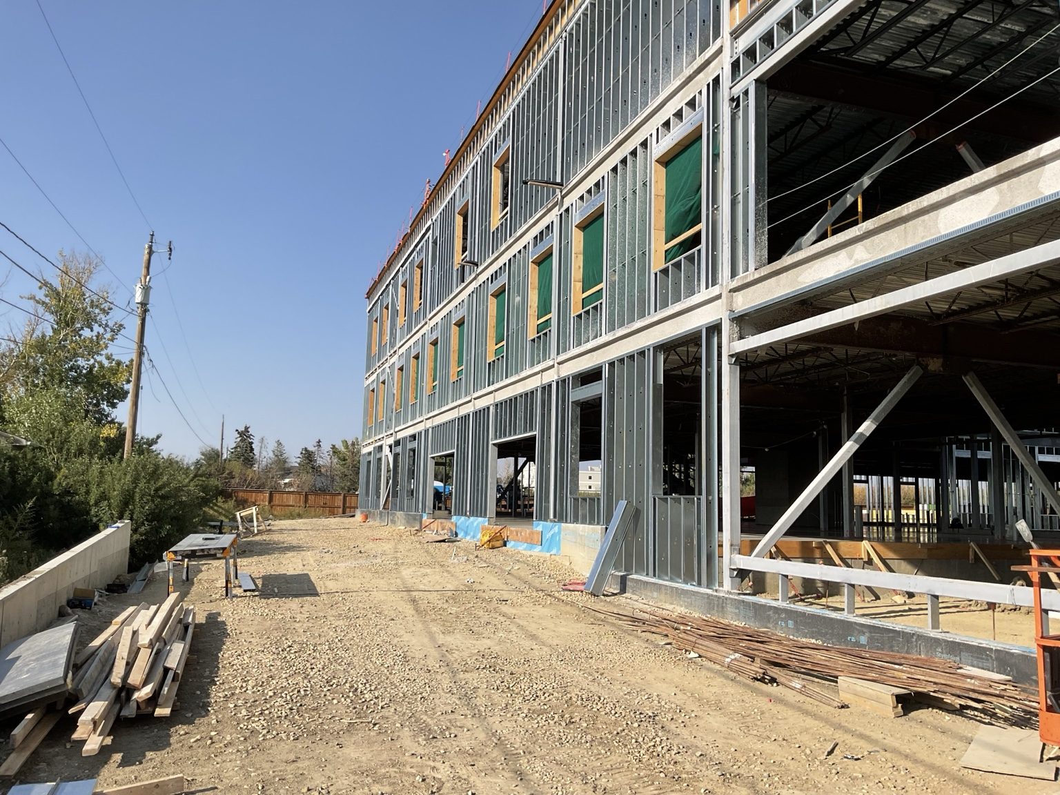 Multi storey steel stud work