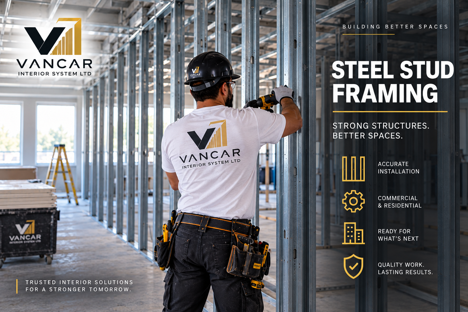 Steel stud framing